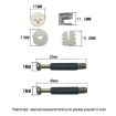 10pcs 35mm 3 In 1 Screw Connector Furniture Link Fixer Fastener - 3