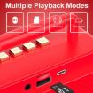 BT21 Retro USB Flash Drive FM Radio Wireless Bluetooth Speaker Red - 4