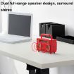 BT21 Retro USB Flash Drive FM Radio Wireless Bluetooth Speaker Red - 5