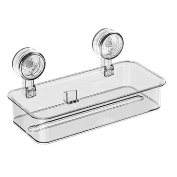Wall Mounted Suction Cup Tissue Box - Large Transparent - 1