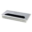 ABS Table Rectangle Wire Hole Cover Outlet Port With Brush PC Desk Cable Organizer - 1