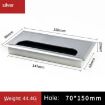 ABS Table Rectangle Wire Hole Cover Outlet Port With Brush PC Desk Cable Organizer - 2