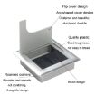 ABS Table Rectangle Wire Hole Cover Outlet Port With Brush PC Desk Cable Organizer - 6