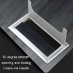 ABS Table Rectangle Wire Hole Cover Outlet Port With Brush PC Desk Cable Organizer - 8