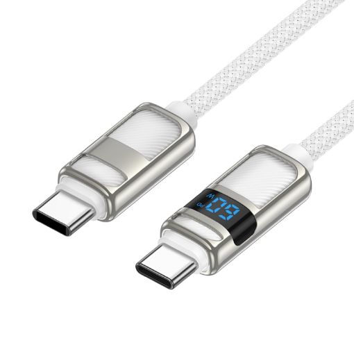 hoco U137 USB-C to USB-C Cable 60W Charging Data 1.2m White - 1