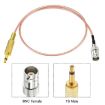BNC Female to 3.5mm Male Stereo Adapter Cable - 100cm RG316 - 2