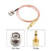 100cm BNC Male to 3.5mm Male Stereo Adapter Cable - 2