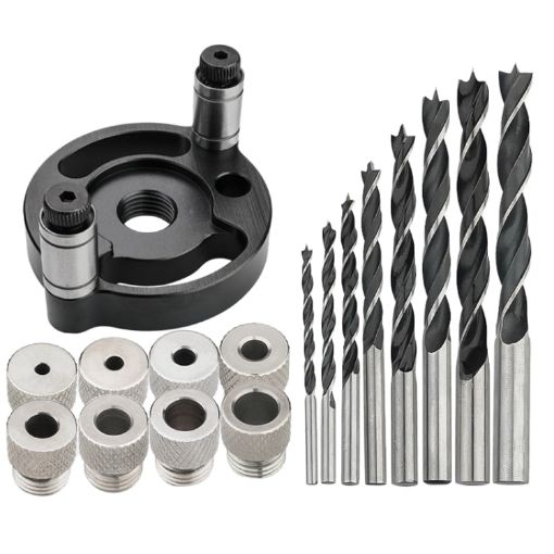 Woodworking Drill Locator Self Centering Dowelling Jig + 3-10mm Drill Bit - 1