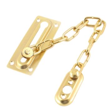 Round Gold Security Door Chain - Anti-theft Home Bolt Latch - 1