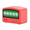 Red Mini Card USB Flash Drive FM Radio Retro Wireless Bluetooth Speaker - 1