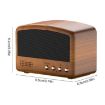Red Mini Card USB Flash Drive FM Radio Retro Wireless Bluetooth Speaker - 3