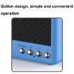 Red Mini Card USB Flash Drive FM Radio Retro Wireless Bluetooth Speaker - 6