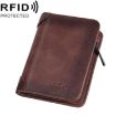 Baellerry DR113 RFID Anti-Theft Short Wallet (Dark Brown) - 1