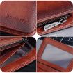 Baellerry DR113 RFID Anti-Theft Short Wallet (Dark Brown) - 7