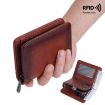 Baellerry DR113 RFID Anti-Theft Short Wallet (Dark Brown) - 9