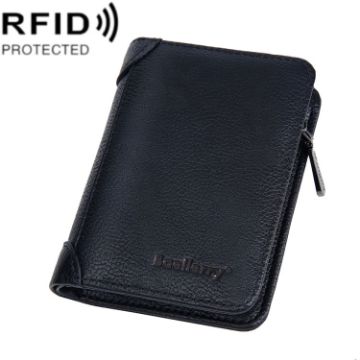 Baellerry DR113 RFID Anti-Theft Short Wallet - Black - 1