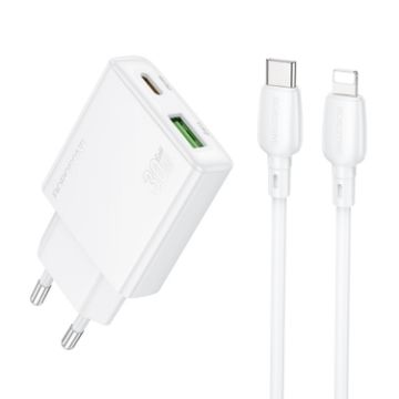BOROFONE BN25 PD 30W USB Type-C Charger with 1m Cable Set EU Plug - 1