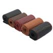 38cm Embossed Cowhide Steering Wheel Cover - Wine Red - 2