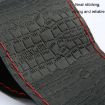 38cm Cowhide Hand-sewn Steering Wheel Cover - Coffee - 5