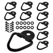 10pcs Trailer ATV Bolt-on Hook Cargo Tie-down Ring Set - 1