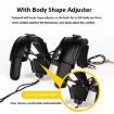 Adjustable Leather Saxophone Double-Shoulder Strap for Tenor Alto Sax (Black) - 4