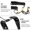Adjustable Leather Saxophone Double-Shoulder Strap for Tenor Alto Sax (Black) - 6
