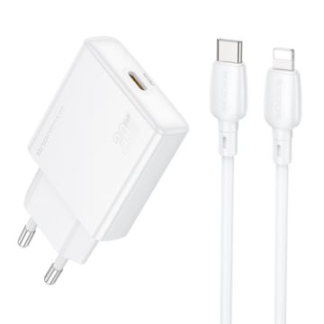 BOROFONE BN23 PD 20W Type-C Charger with 1m Type-C to 8 Pin Cable Set - 1