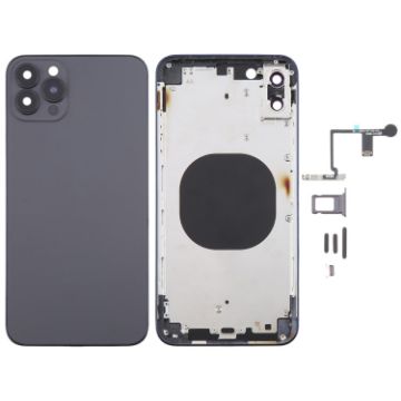 Black Back Cover for iPhone XS Max - iP14 Pro Max Look - 1