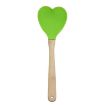 High Temp Nonstick Heart Silicone Spatula Spoon - Green - 1