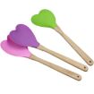 High Temp Nonstick Heart Silicone Spatula Spoon - Green - 2