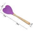 High Temp Nonstick Heart Silicone Spatula Spoon - Purple - 5