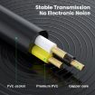 3m Gold Plated 3.5mm TRS Female to 2 x 6.35mm TS Male Y Splitter Adapter Cable - 5