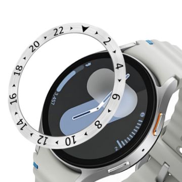 Samsung Galaxy Watch 7 40mm Style C Stainless Steel Bezel Ring Cover - 1