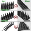 20pcs/Box 30cm 3 Rows Spikes Plastic Bird Repellent Spikes - Black - 4