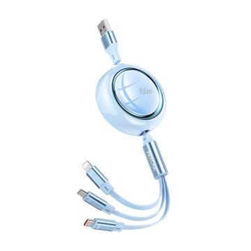 WK WDC-18 Star Series 1.2m 100W USB Retractable Data Cable - 1