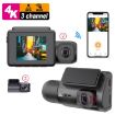 3 Channel Car Recorder 4K UHD Front+1080P Inside+2K Rear Dash Cam - 2