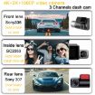 3 Channel Car Recorder 4K UHD Front+1080P Inside+2K Rear Dash Cam - 4