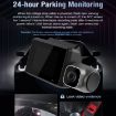 3 Channel Car Recorder 4K UHD Front+1080P Inside+2K Rear Dash Cam - 8