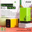 WK WP-U157 67W USB-C/Type-Cx2 Fast Charger - UK Plug Yellow - 3
