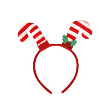 3D Cartoon Christmas Headband Double Crutches - Christmas Party Decor - 1