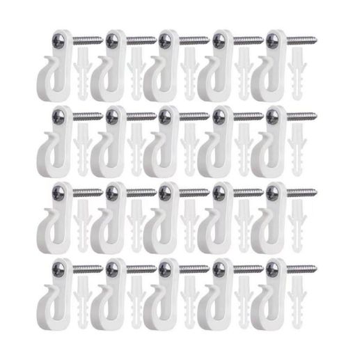 Holiday Lights Hanger Hooks - 20pcs/Box - White - 1