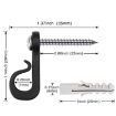 Holiday Lights Hanger Hooks - 20pcs/Box - White - 3