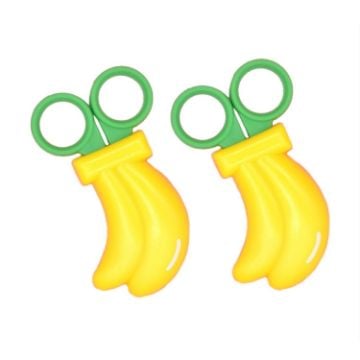 Cute Fruit Shape Kids Scissors (Banana) - 2pcs/Pack - 1