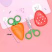 Cute Vegetable & Fruit Shape Kids Scissors (Grape) - 2pcs/Pack - 3