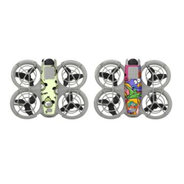 DJI Neo 2pcs Combo Drone Body Protective Stickers - Green Puppy + Monster Party - 1