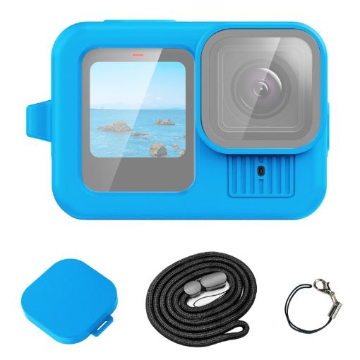 PULUZ Silicone Protective Case for GoPro HERO13 Black with Wrist Strap & Lens Cover - 1