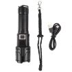 30W White Laser Wick LED Flashlight, 1000LM, Telescopic Zoom, Black - 3
