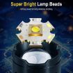 30W White Laser Wick LED Flashlight, 1000LM, Telescopic Zoom, Black - 7