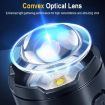 30W White Laser Wick LED Flashlight, 1000LM, Telescopic Zoom, Black - 8