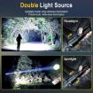 30W White Laser Wick LED Flashlight, 1000LM, Telescopic Zoom, Black - 9